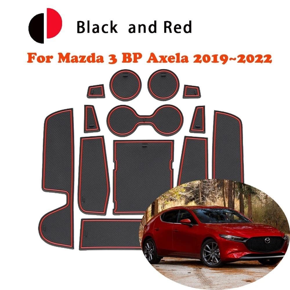 Copo De Ranhura De Porta De Tapete Antiderrapante De Borracha Para Mazda 3 BP Axela 2019 ~ 2022 2020 Almofada Slot Portã