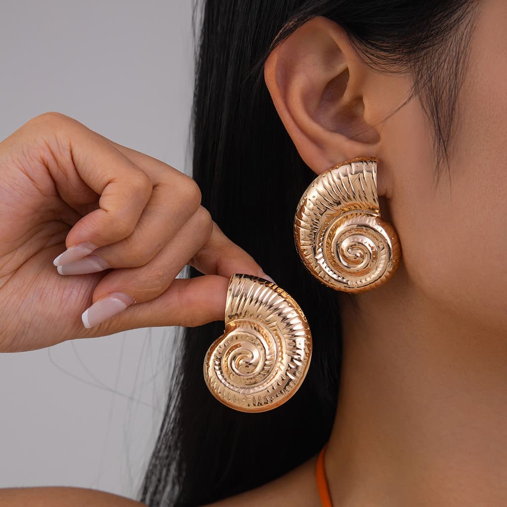 | 【cartelas de brincos feminino】 | kit brinco aço inoxidável ❣Europeu americano Cross-Border moda única férias concha br