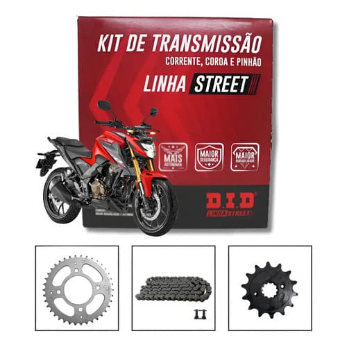 Kit Relação Transmissão DID Cb 300f Twister 2023 2024 2025 2026 Com Retentor