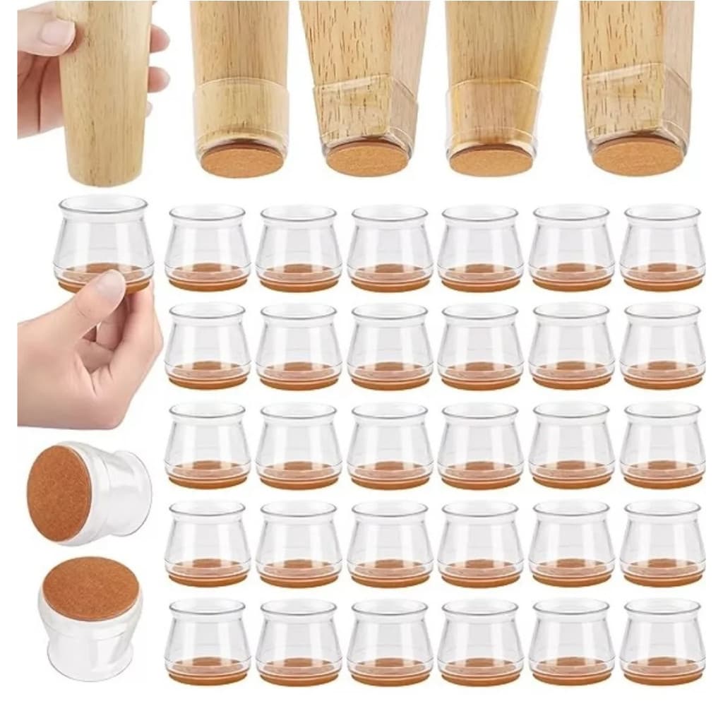Kit 8-24Peças Protetor Para O Pé Da Cadeira Mesa De Silicone
