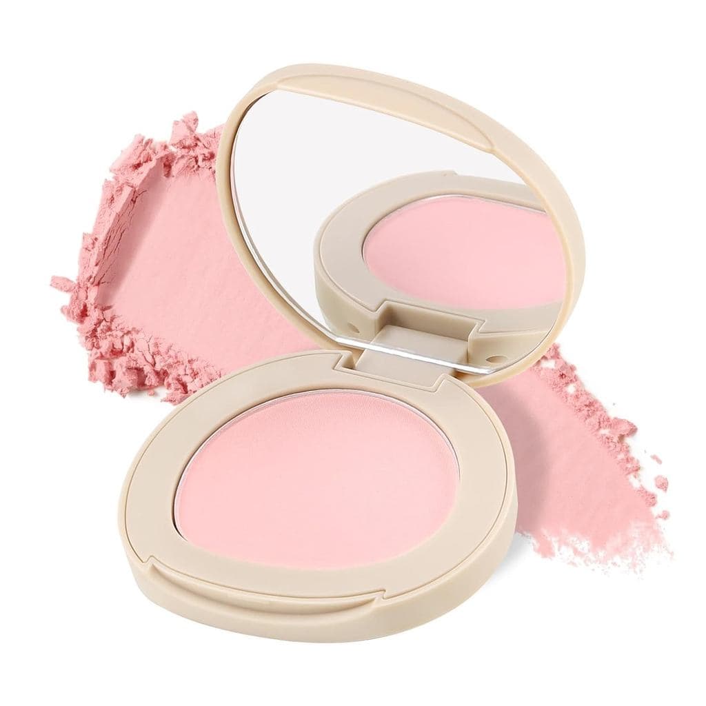 Boobeen Blush em Pó Matte de Cor Única, Maquiagem Facial Compacta para um Brilho Colorido e Duradouro, Tonalidade Natura