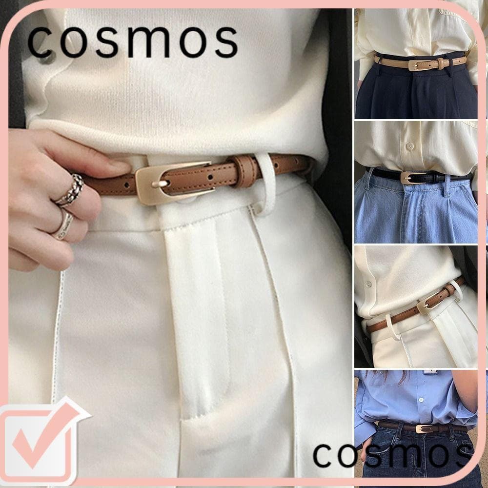 COSMOS Cintura Com Fivela De Metal Retrô Design Luxuoso Casual Alça De Fina