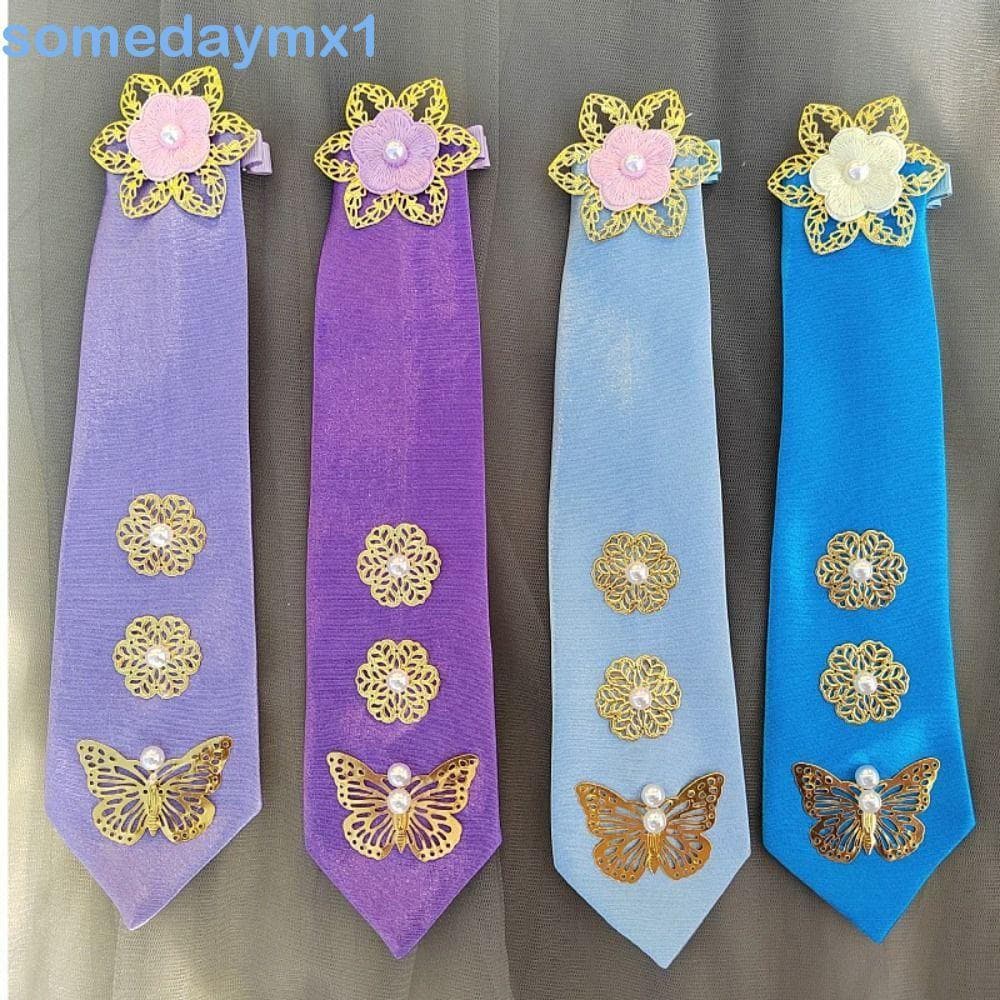 SOMEDAYMX1 Coreano Hanbok Hairband , Borboleta Tradicional Headband , Grampo De Cabelo Traje De Dança De Palco