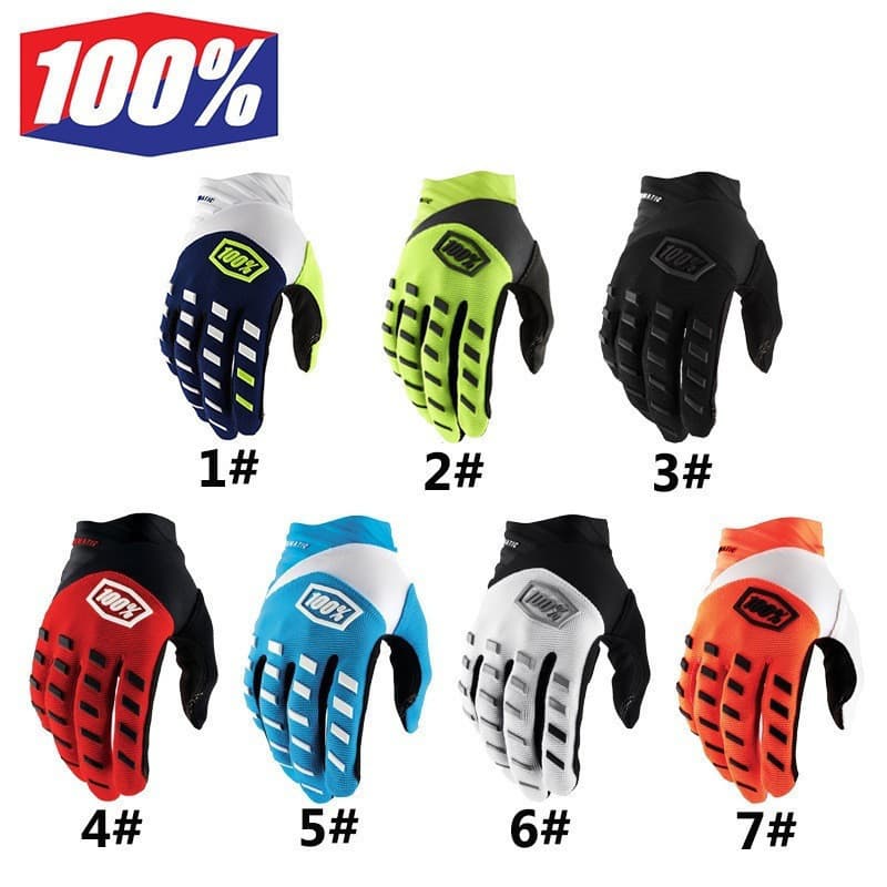 100 % Motocross Resistência Luvas De Corrida MTB BMX Bicicleta Motocicleta Tela Toque Completa