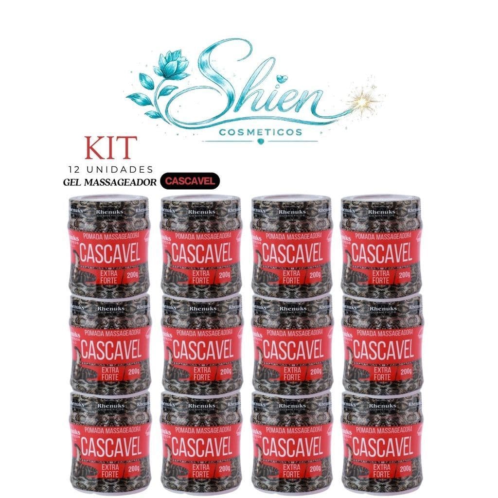 Kit 12 Unidades Gel Massageador Cascavel Rhenuks (Afilhado)