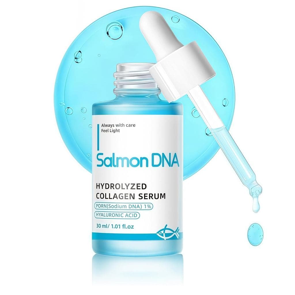Sérum PDRN com DNA de Salmão, Ácido Hialurônico e Peptídeos, Tratamento Facial Anti-Envelhecimento para Firmar, Preenche