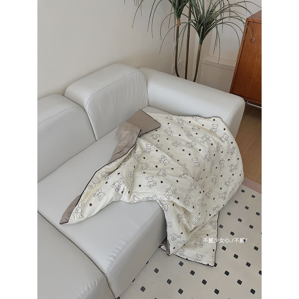 Mãe bebê grau fio duplo fibra de soja outono inverno colcha macia cerosa primavera outono lavável colcha fina outono inv