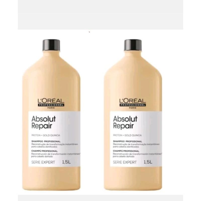 02 SHAMPOO L'OR ABSOLUT REPAIR GOLD QUINOA + PROTEIN 1500ml + 1500ml