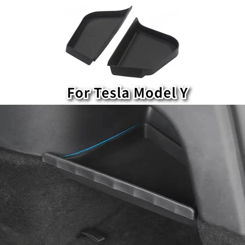 Para Tesla Modelo Y Tronco Partição De Armazenamento TPE Esquerda E Direita Superior Estiva Arrumação Acessórios Do Carr