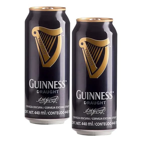 Kit com 02 unidades de Cerveja Guinness Draught 440ml Latão