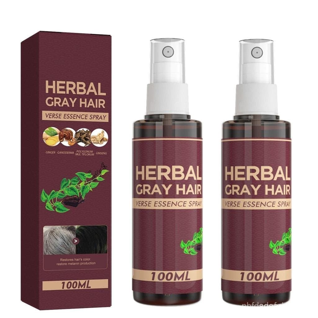 2 frascos de Spray Capilar Herbal Essence, Spray Essência para Reverter Cabelos Brancos, Condicionador Capilar para Cabe