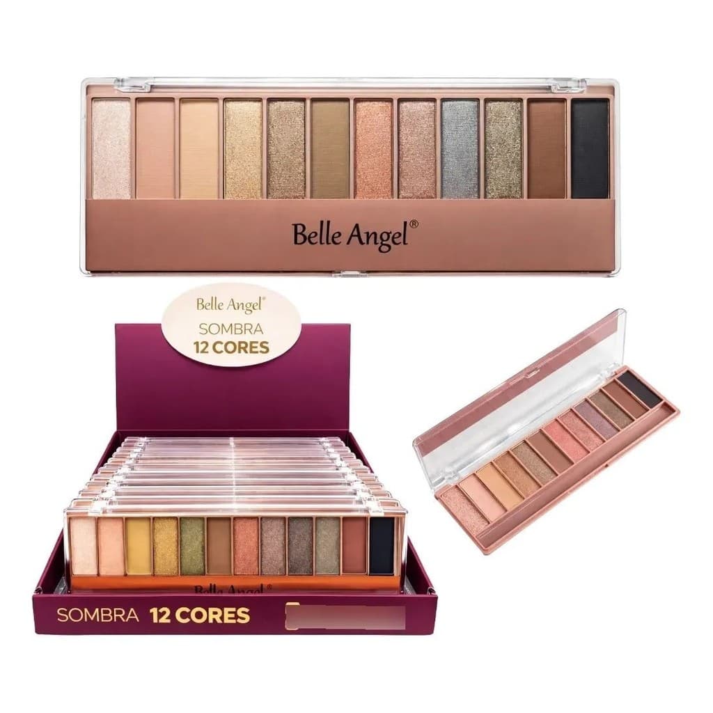 Paleta De Sombras 12 Cores Belle Angel