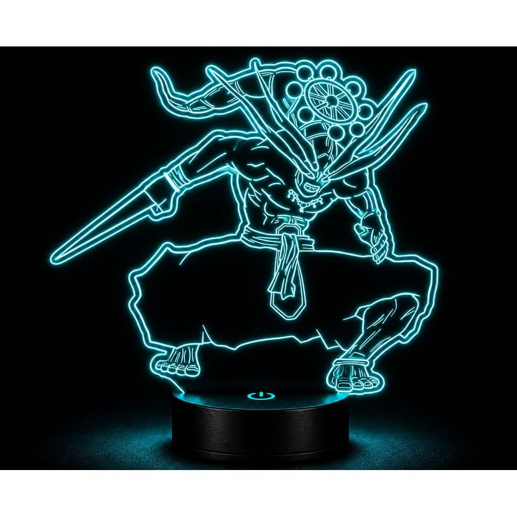 Luminária 3D Mahoraga Jujutsu Kaisen Shikigami Anime Geek