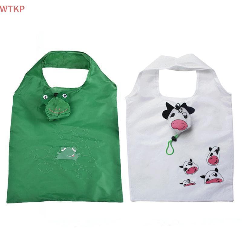Quente Bonito Animal Dobrável Saco De Compras Grande Capacidade Sacola Supermercado Bolsa De Armazenamento Reutilizáveis