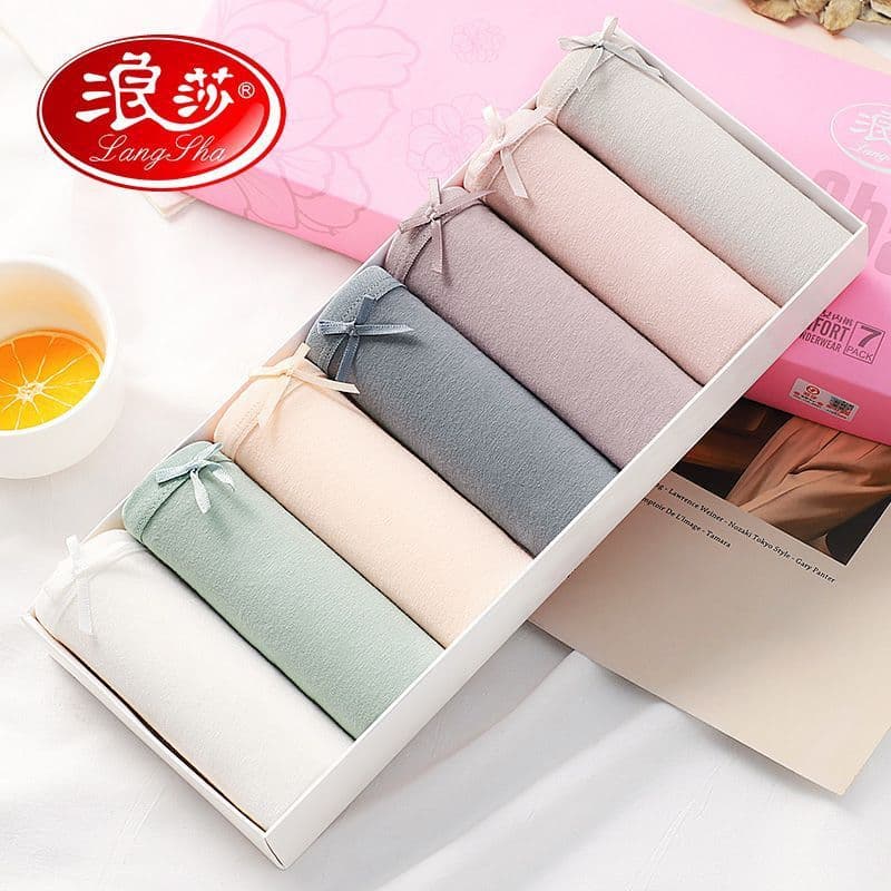 Langsha calcinha feminina puro algodão virilha verão estilo fino meninas japonês bonito Shorts senhoras meados de cintur