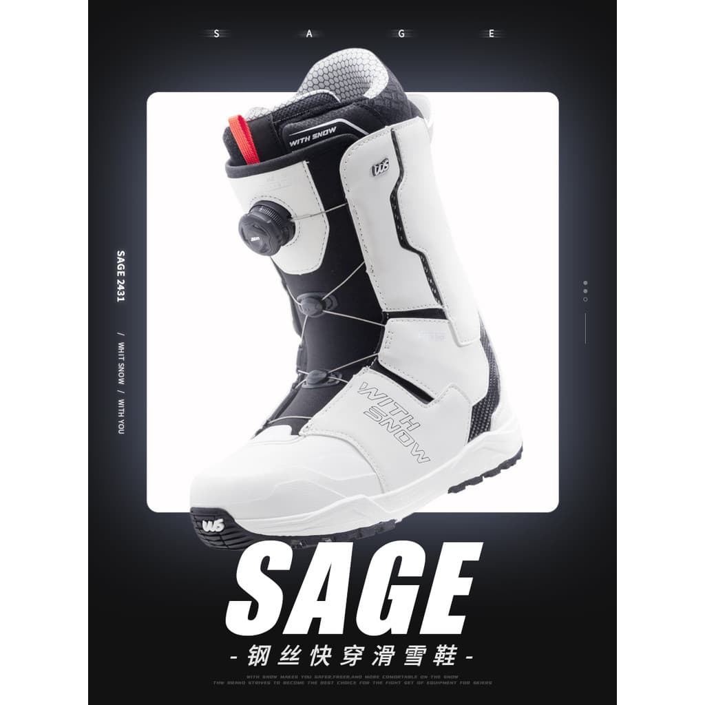 WS Sapatos de esqui únicos sapatos de esqui masculinos e femininos sapatos de esqui únicos fio de aço botas de neve de u