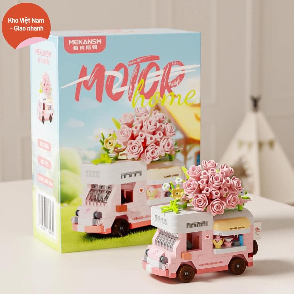 Casa Móvel de Quebra-Cabeça de Micro Blocos, Modelo de Montagem em Miniatura DIY, Brinquedos Criativos para Crianças, Pr