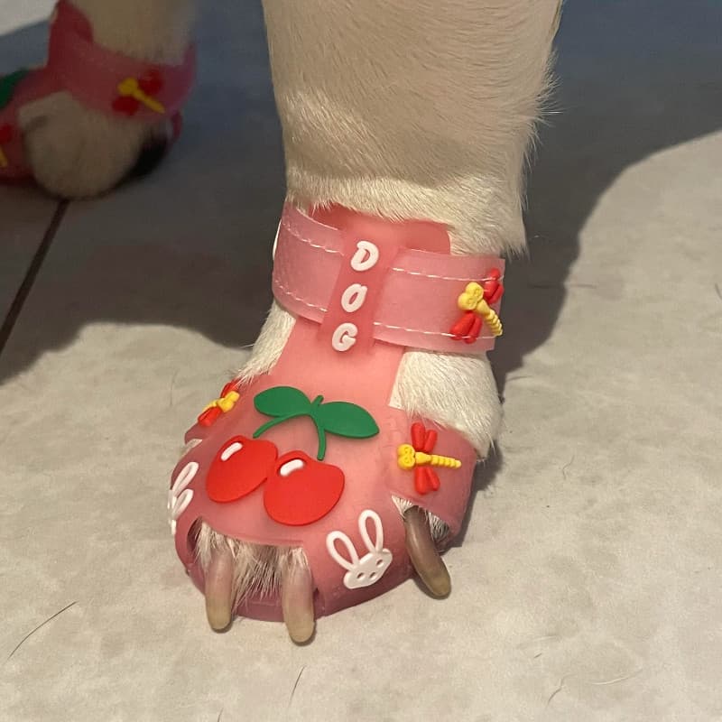 Sandálias para cães sapatos de verão sapatos para animais de estimação dos desenhos animados moda antiderrapante respirá