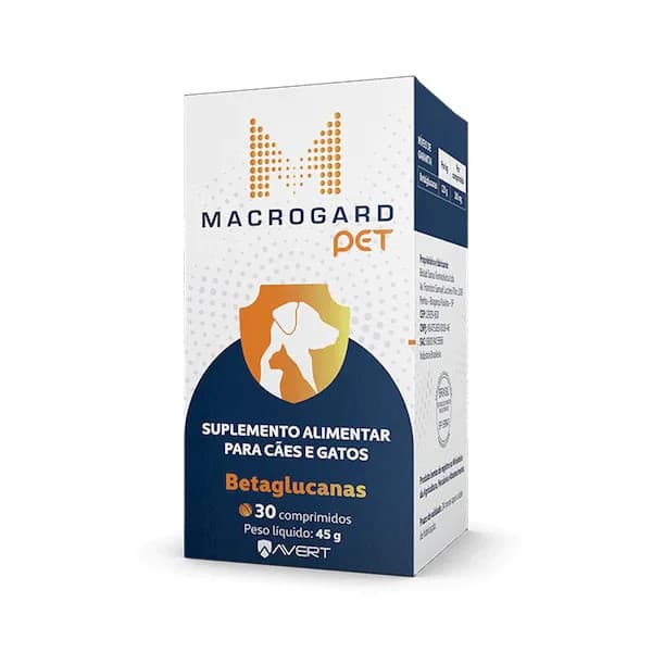 Macrogard Pet Suplemento Alimentar para Cães e Gatos Avert 45 g - 30 comp