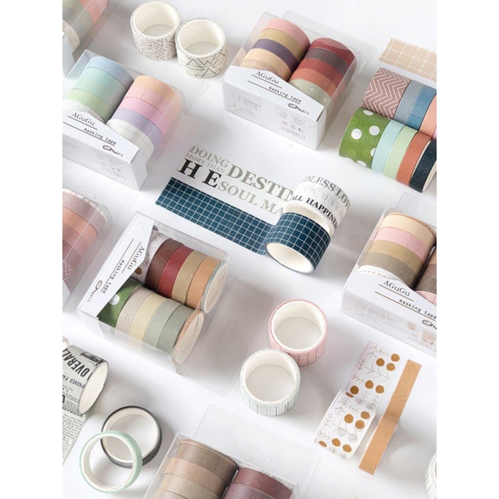 10 rolos em conjunto de fita Washi cor sólida série sal manual fita básica manual adesivo decorativo pintura 8 + 2