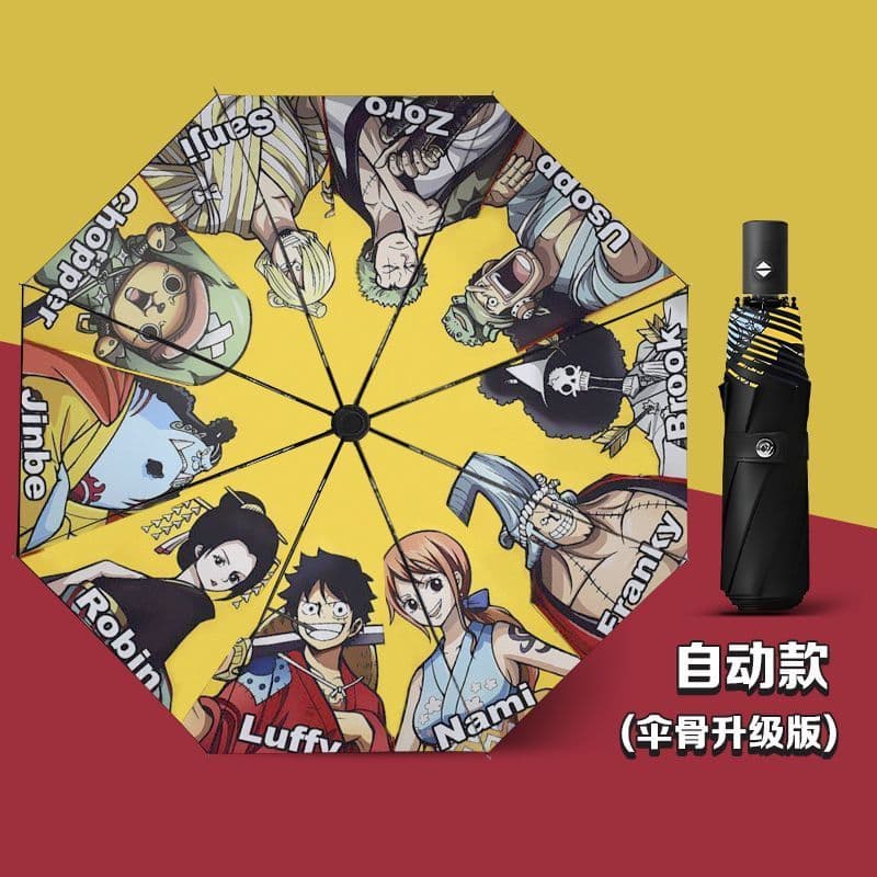 Guarda-chuva ensolarado automático de uma peça | Mercadoria bidimensional de Anime Luffy Sauron modelo conjunto