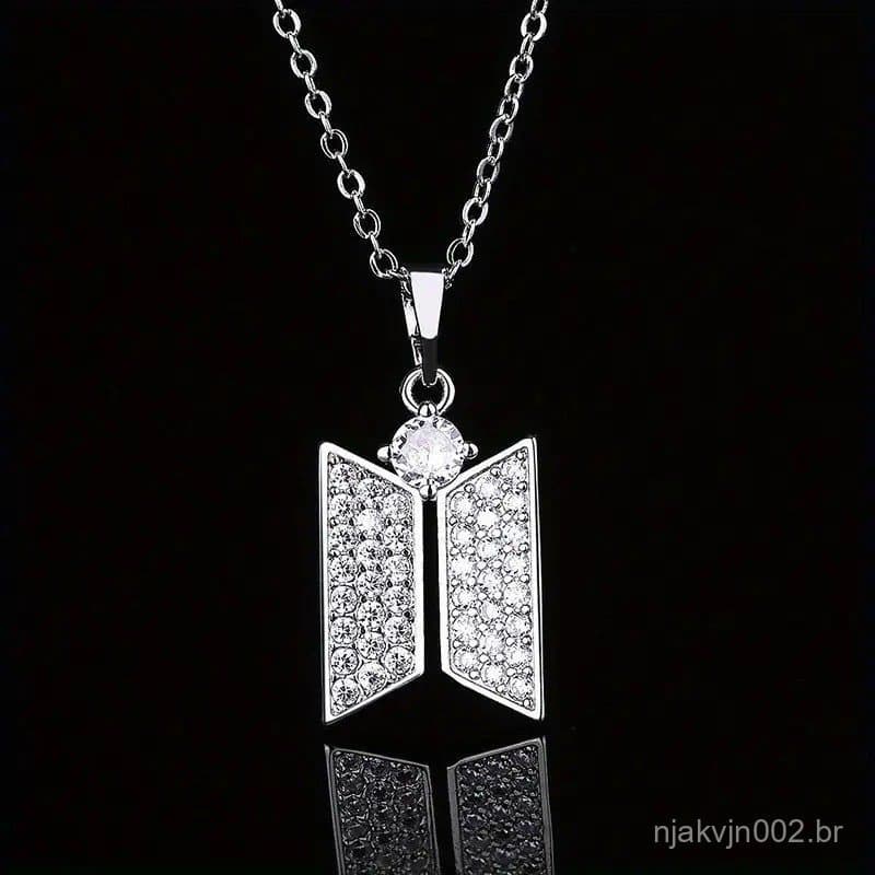 Colar De Moda BTS Inspirado Em Com Pingente De Liga De Zircão