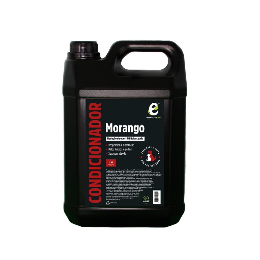 Condicionador Pet Morango Essência Pet – Profissional Banho e Tosa 5L