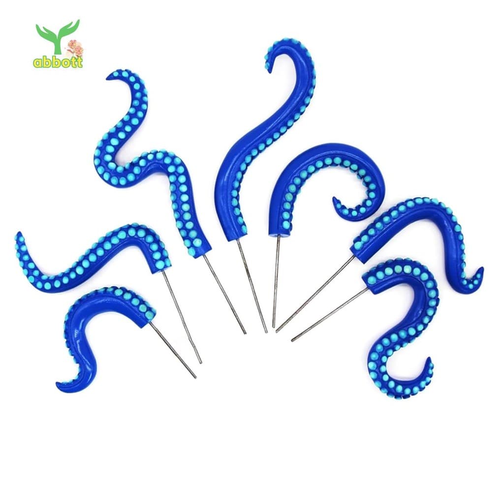 🌺7 Pçs Seamonst Tentáculos Polvo Tentáculo Planta Estaca Estacas De Jardim Para Decoração De Plantas