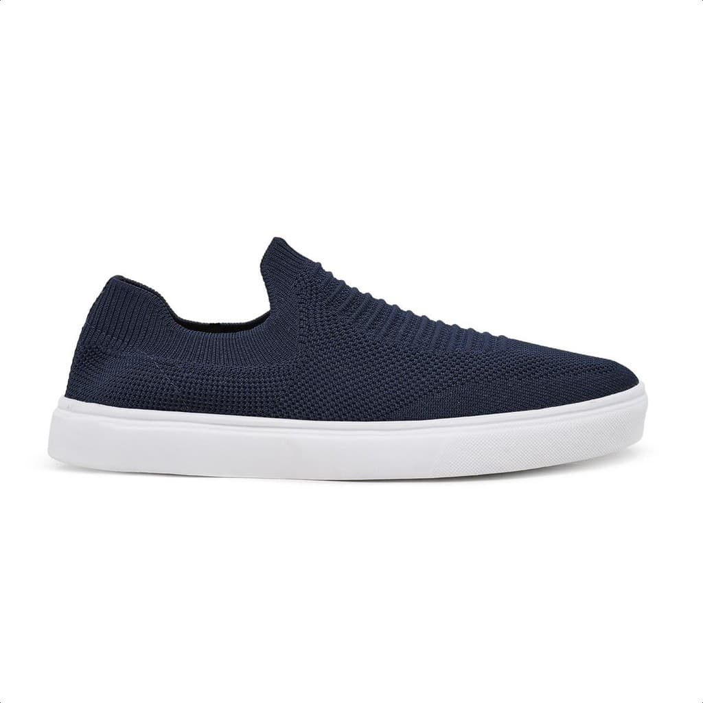 Tênis Masculino Slip On Knit Flexível Respirável Casual Antiderrapante