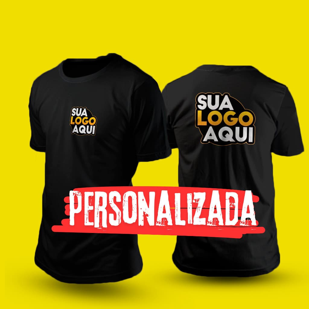 Camiseta Personalizada com sua Logo ou Texto Uniforme Profissional Empresas e Eventos