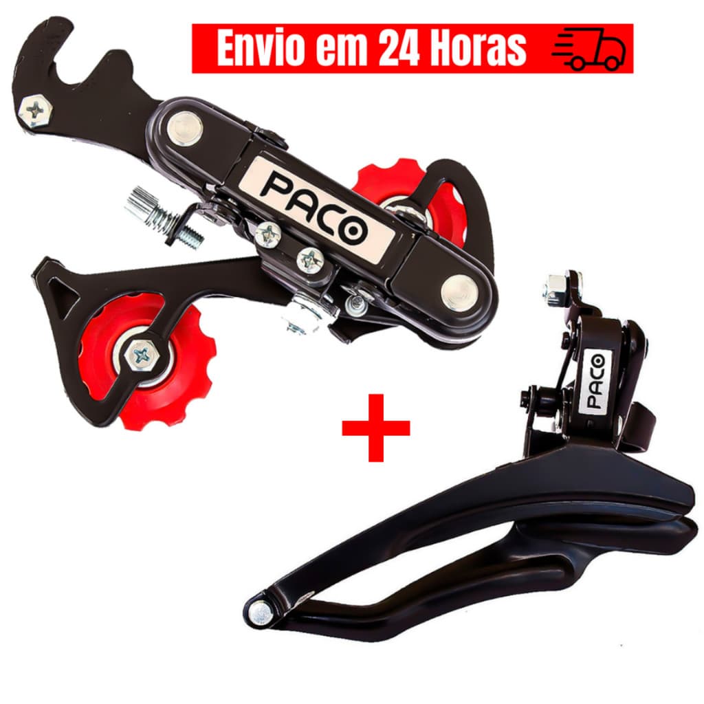 Câmbio Macaquinho Traseiro e Dianteiro Bicicleta Bike 18v/21v 6v/7v