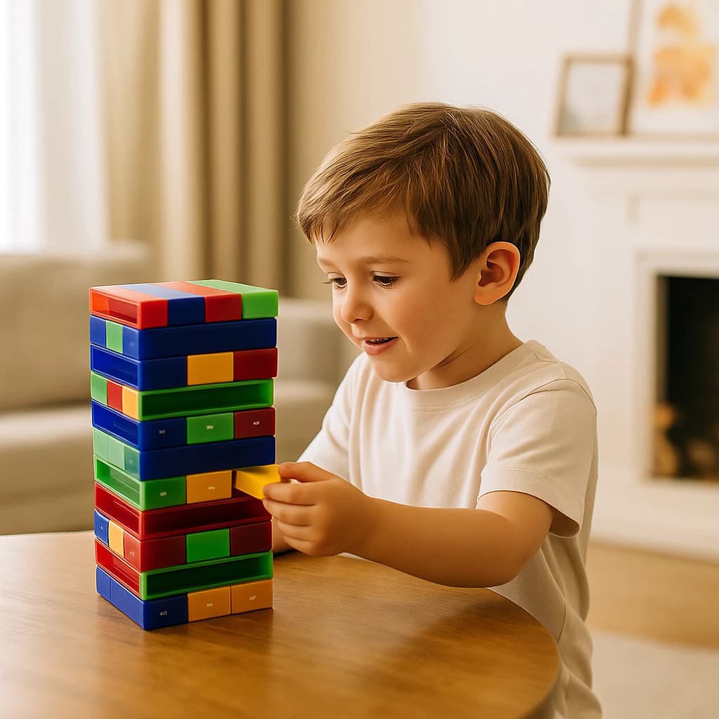 Jogo Torre Equilíbrio Interativo Empilha Quebra Cabeça Presente Montagem Brinquedo Criança Cubos