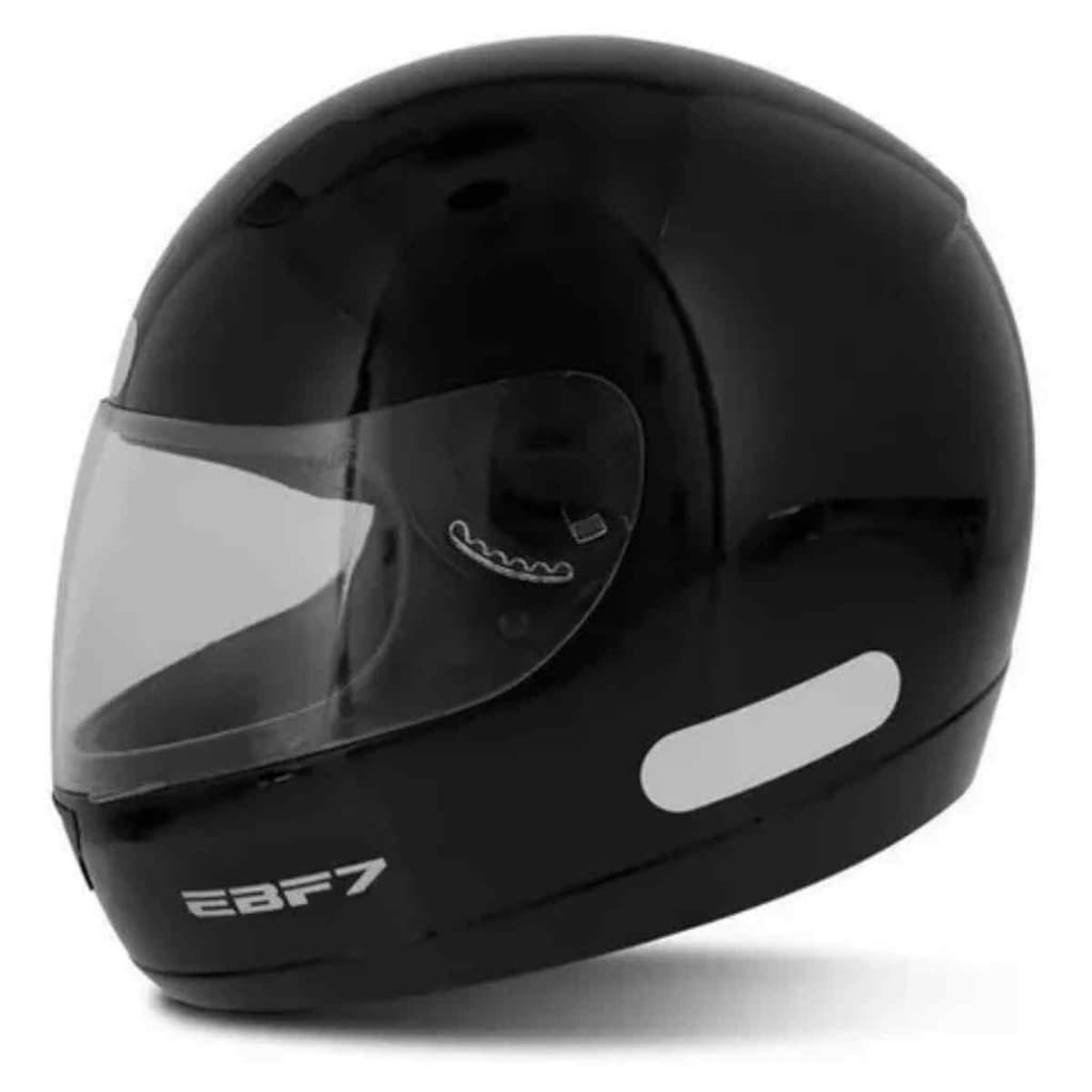 Capacete Ebf New 7 Solid Preto Brilhante