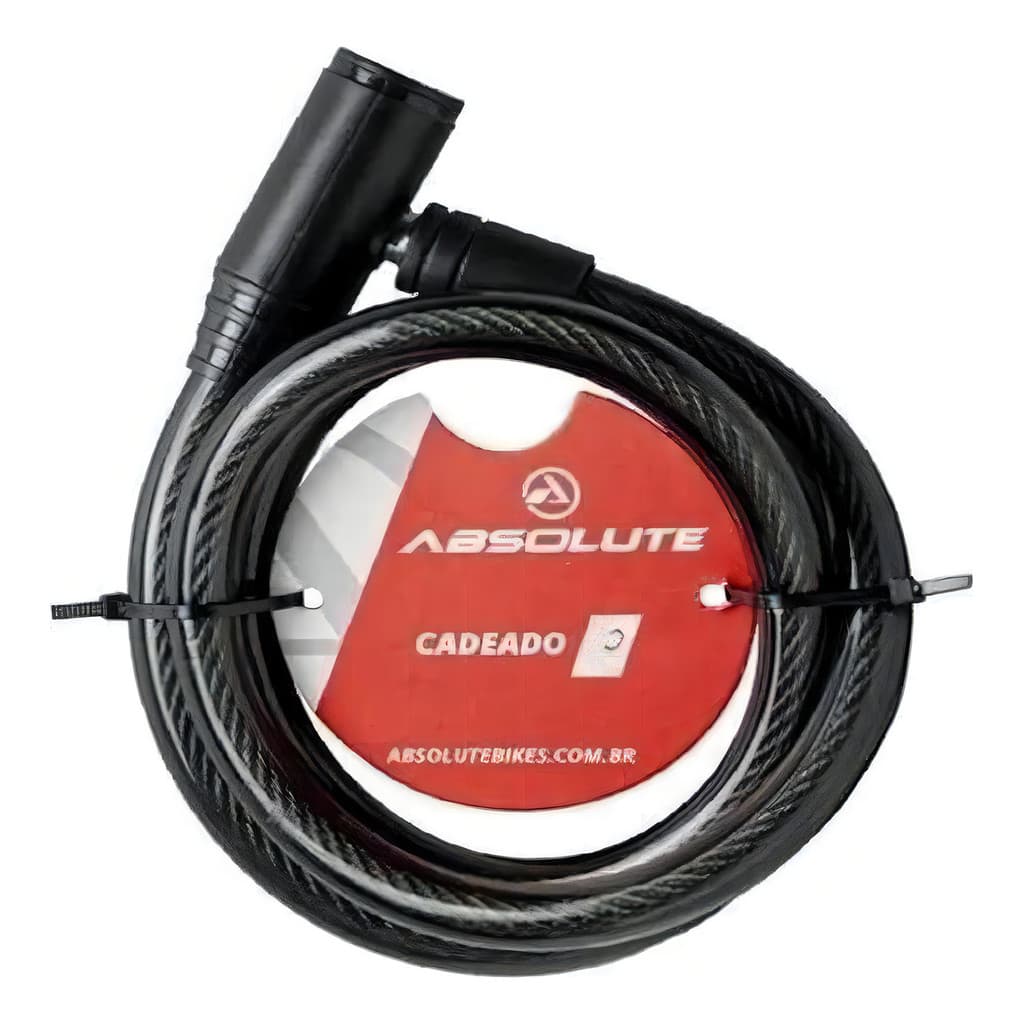 Cadeado Bike Moto Absolute 1,0mx12mm  Com Chave  Alumínio