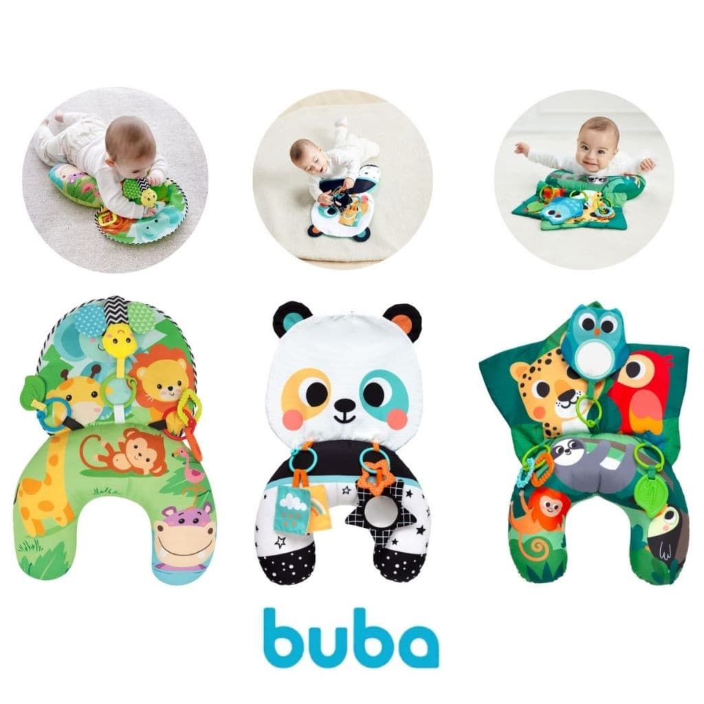 Almofada De Atividade Bebe Infantil Tummy Time Mordedor Buba