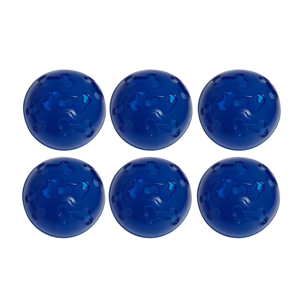 Kit 6 Brinquedo Bola Petisco Azul Neon 11cm Interativa Livre de BPA