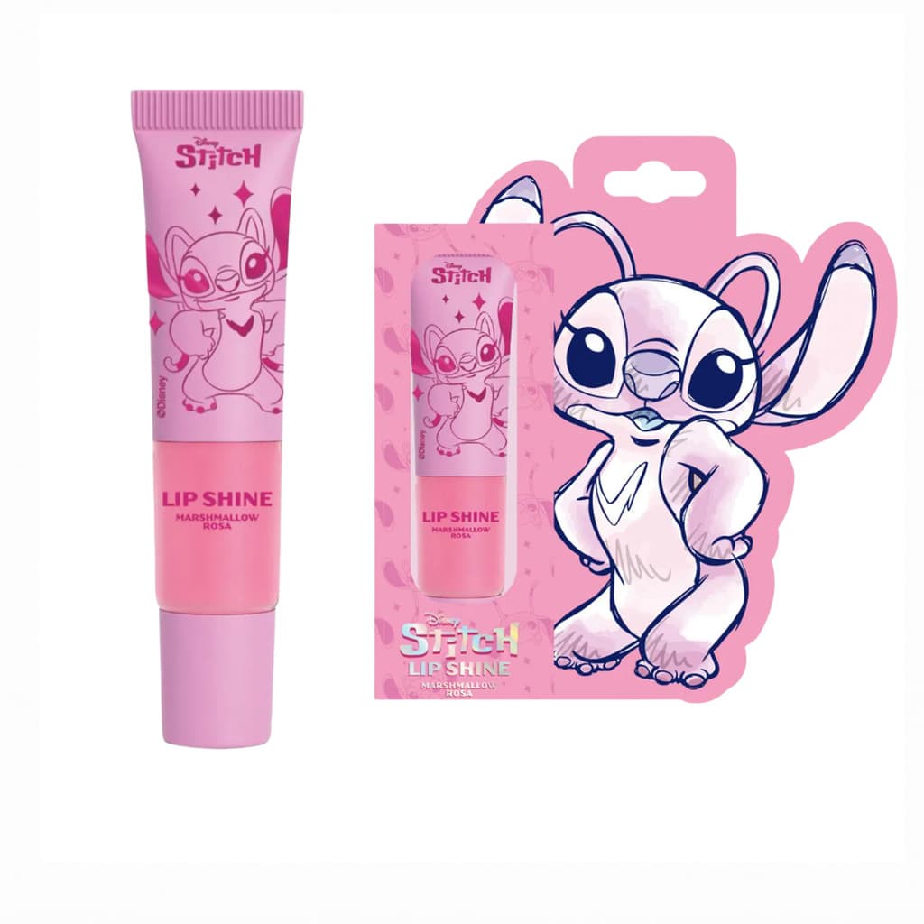 Lip Shine Disney Angel Stitch Rosa Brilho Labial Gloss Para Lábios Hidratante Maquiagem