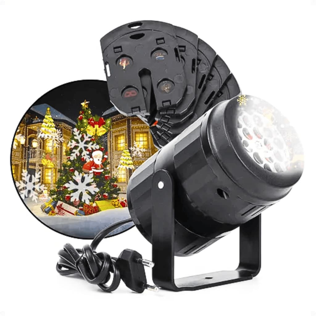 Projetor Natalino Imagens 3D Refletor Holográfico Natal