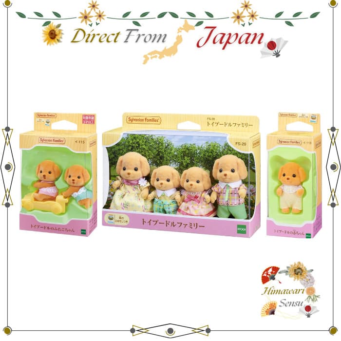 Coleção De Bonecos Poodle De Brinquedo Sylvanian Families-Playset Para Maiores De 3 Anos , Direto Do Japão