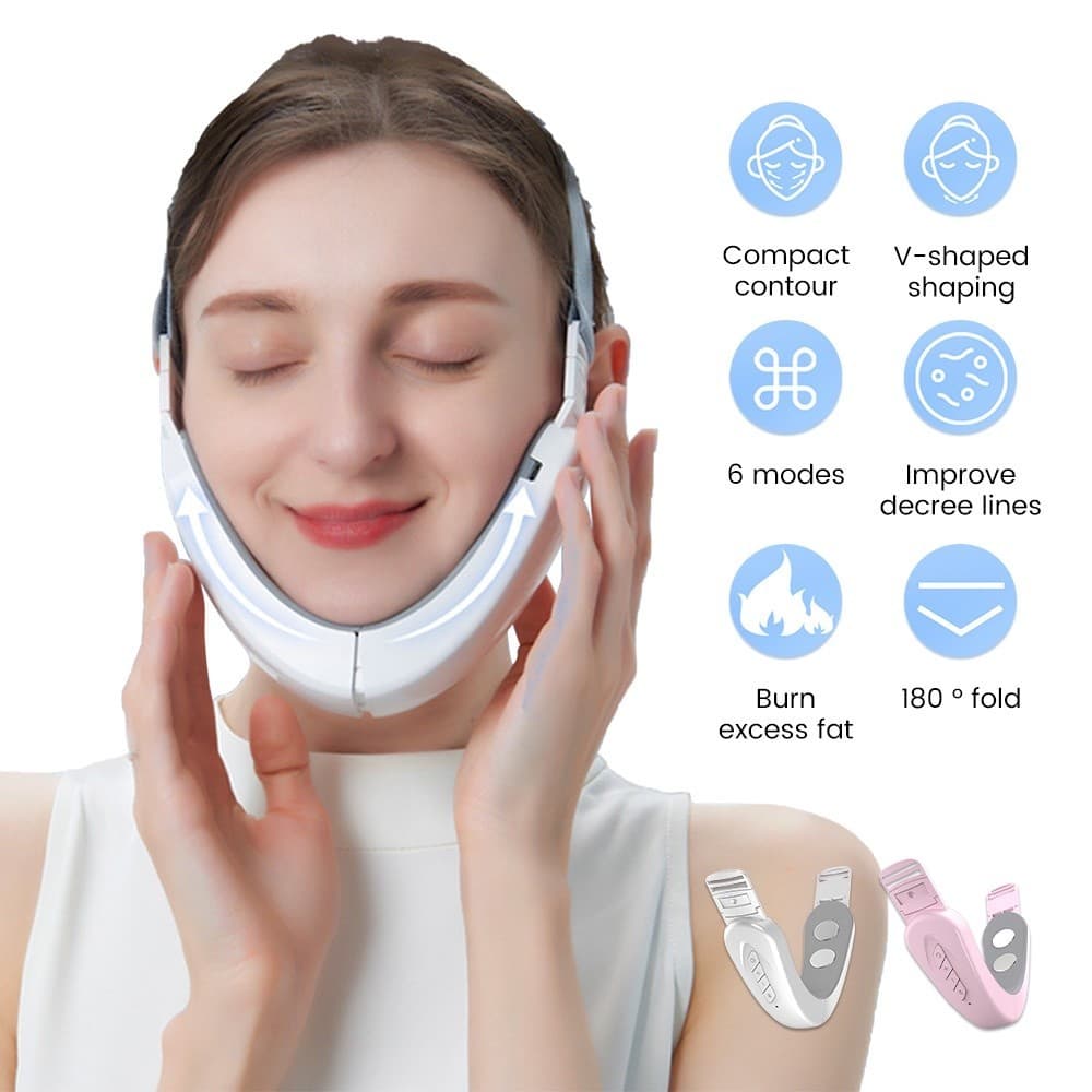 Aparelho de Papada Lifting Facial Removedor De Queixo Duplo Anti Rugas Levantamento Com Linha V