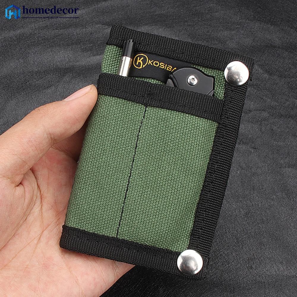 HOMEDECOR Mini-Carteira De Cartão Dobrável Ao Ar Livre Pendurado Multifuncional EDC Saco De Lona B6D8
