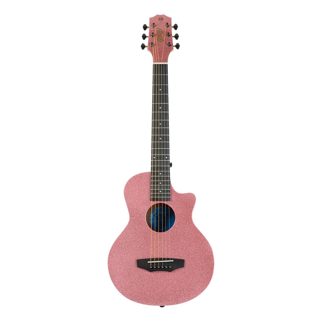 Violão Seizi Fun Panda Aço Acústico Rose Gold Sparkle