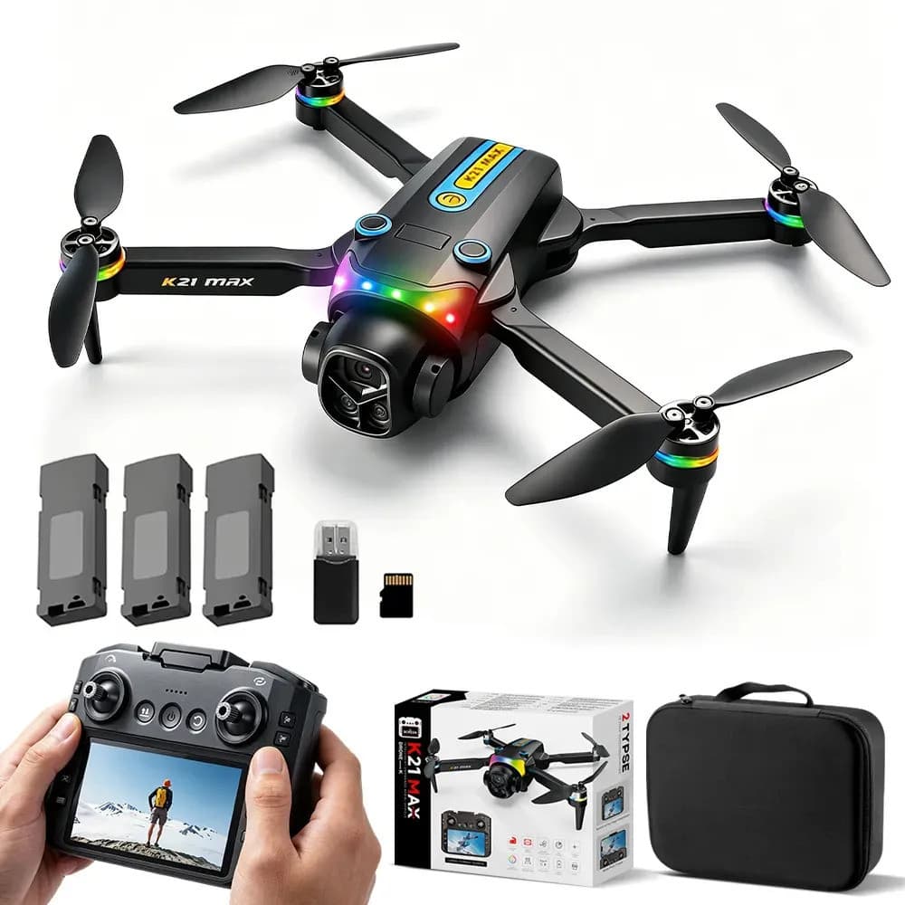 Drone K21 Max com Controle com Tela Integrada e Transmissão ao Vivo