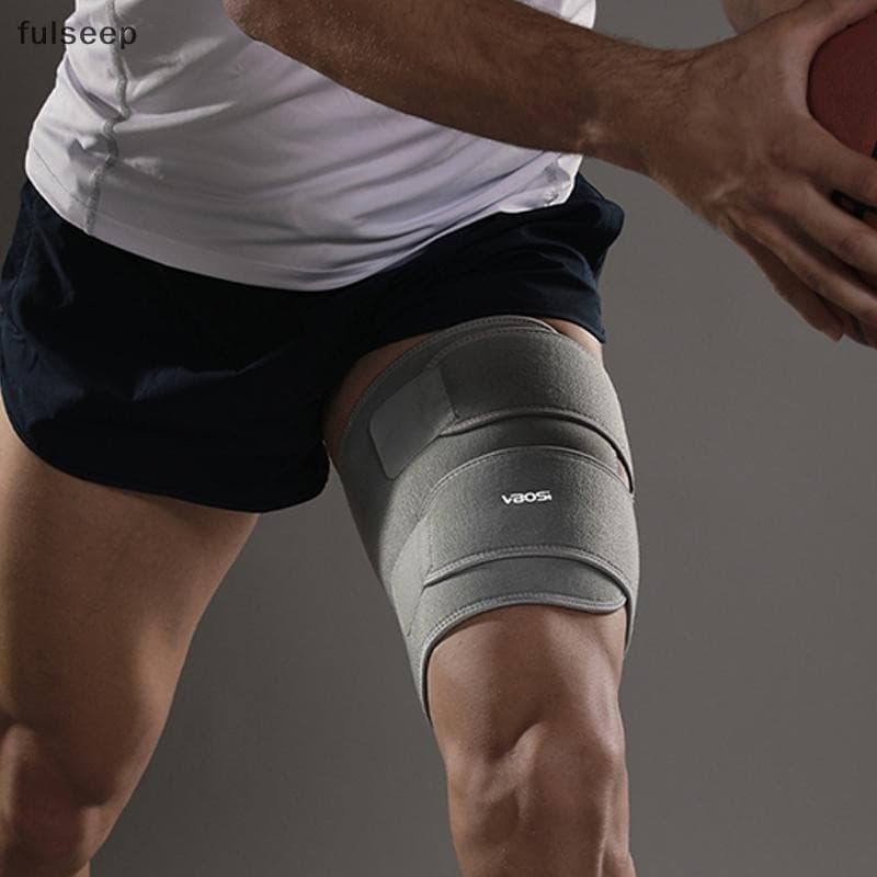 [fulseep] 1 Peça Cinta De Coxa Isquiotibiais Manga De Compressão Protetor Para Esportes Coado Porta Muscular Recuperação