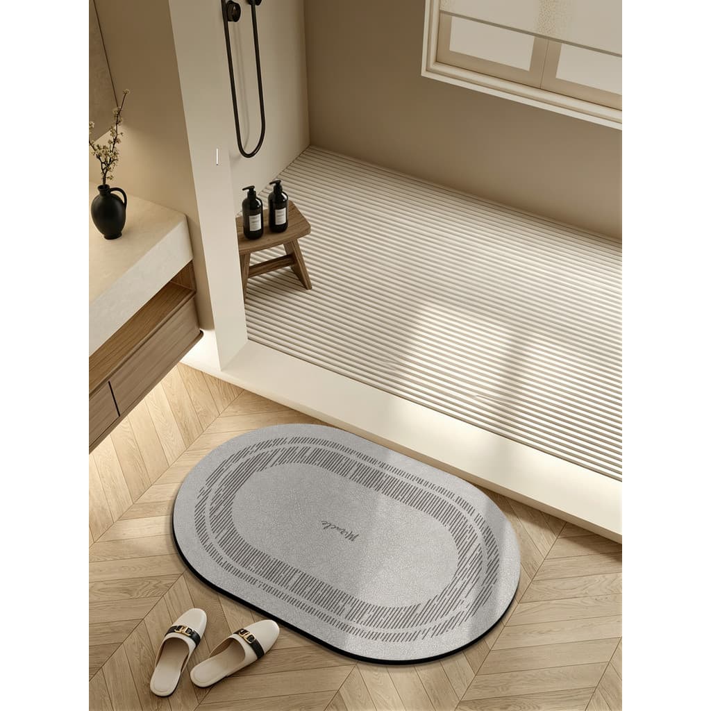 Tapete de chão do banheiro Silicone lama absorvente tapete antiderrapante anti-queda tapete de porta de banheiro 2026 no