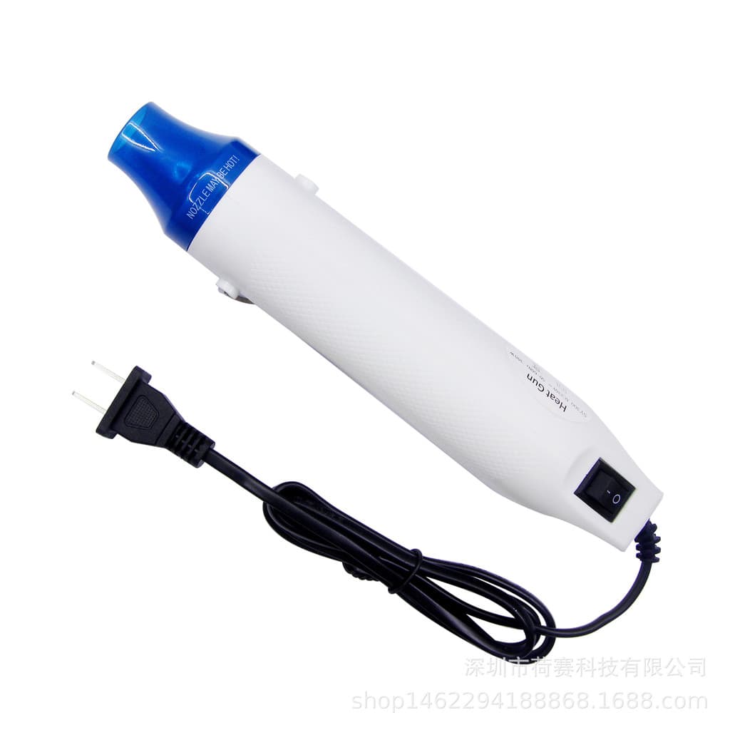 Pistola de calor portátil 300W 220V, padrão europeu e padrão nacional para filme termoencolhível, 328 peças/164/127/530