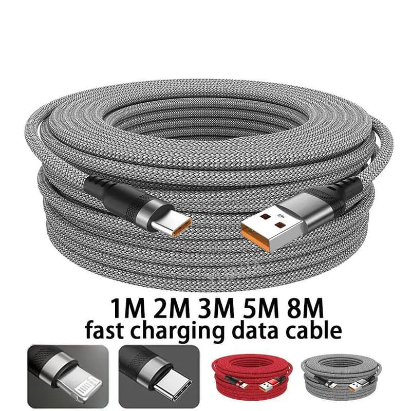 Cabo de Carregamento Rápido USB Tipo C para, Cabo Micro USB para LIGHTNING, Cabo de Carregamento Extensor para 1