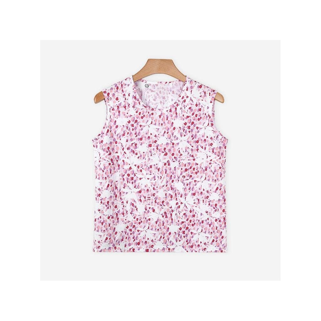 Colete feminino puro algodão solto meia-idade idosos velha senhora avó roupa interior mãe Plus Size Undershi