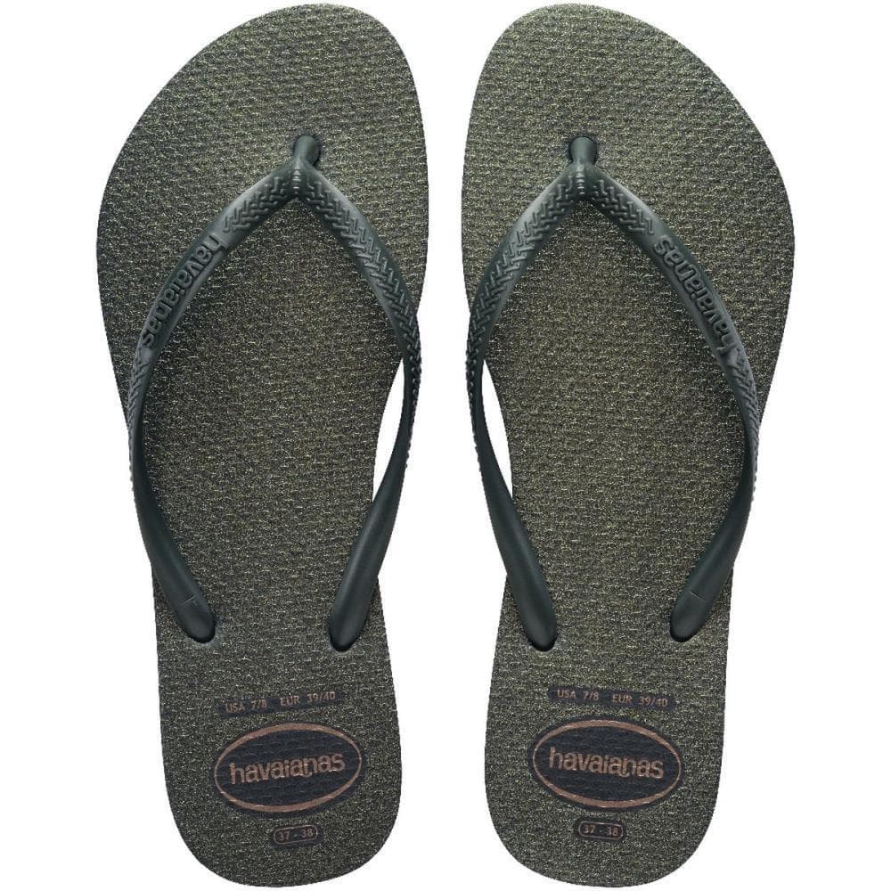 Chinelo Havaianas Feminino SLIM GLOSS 37/8 Verde Olive PAR
