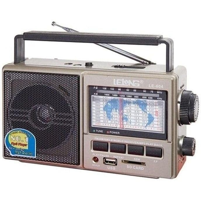 Rádio AM/FM 11 Faixas Ondas Curtas Pen Drive Pilhas Bivolt